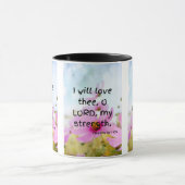 Psalms 18:1 KJV Bible Verse Pic Zwei-Tone-Tasse Tasse (Zentrum)