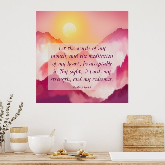 Psalms 19:14  poster (Küche)