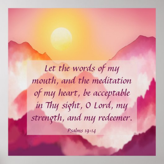 Psalms 19:14  poster (Vorne)