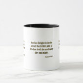 Psalms 1:2 KJV Bibelverse Zweitone-Tasse Tasse (Zentrum)