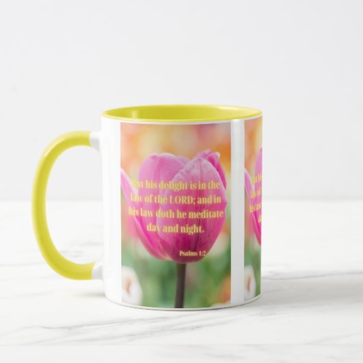 Psalms 1:2 KJV Bible Verse Pic Zwei-Tone-Tasse Tasse (Links)
