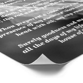 Psalms 23: 1-6 poster (Ecke)