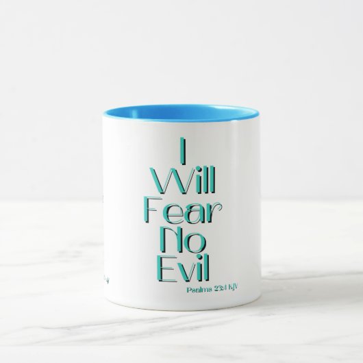 Psalms 23:4 Bibelschrift Verse Zwei-Tone-Tasse Tasse (Zentrum)