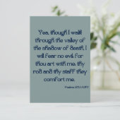 Psalms 23:4 KJV Bible Scripture Greeting Karte (Stehend Vorderseite)