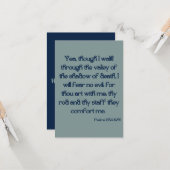 Psalms 23:4 KJV Bible Scripture Greeting Karte (Vorderseite/Rückseite Beispiel)