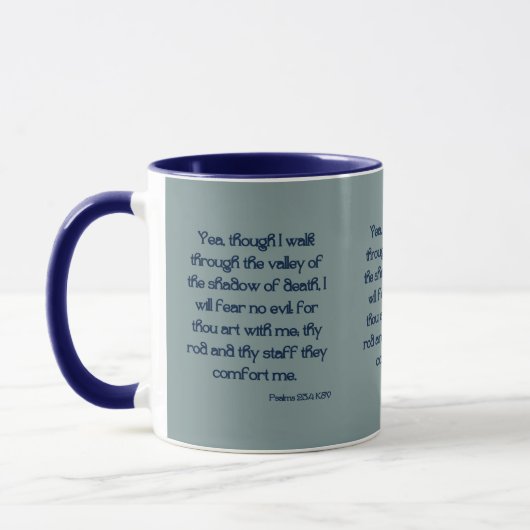 Psalms 23:4 KJV Bible Scripture Two-Tone Tasse (Links)