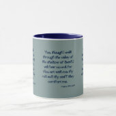 Psalms 23:4 KJV Bible Scripture Two-Tone Tasse (Zentrum)