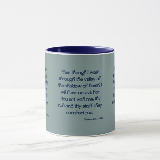 Psalms 23:4 KJV Bible Scripture Two-Tone Tasse (Zentrum)