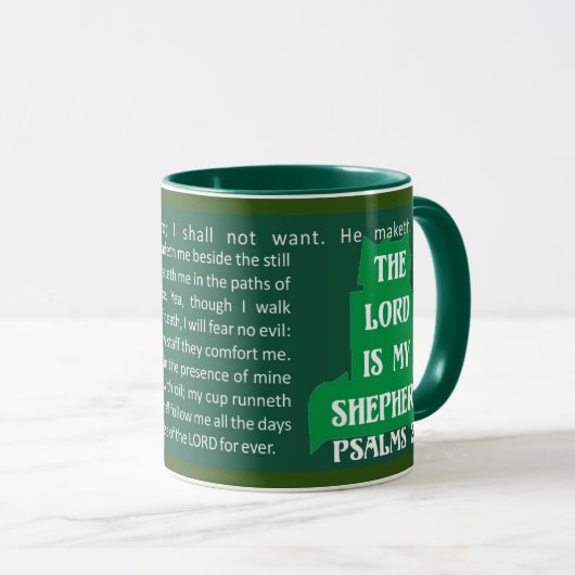 Psalms 23 (Eng) Coffee Mug Tasse (VorderseiteRechts)