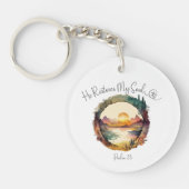 Psalms 23 er restauriert mein Soul Acrylic Schlüss Schlüsselanhänger (Vorderseite)