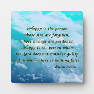 Psalms 32:1-2 fotoplatte