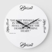 Psalms 37:4 Uhr Mauer (Vorderseite)