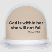 Psalms 46:5 God is within her bible verse Schneekugeln (Vorderseite)