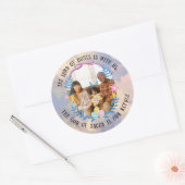 PSALMS 46:7 RUNDER AUFKLEBER (Umschlag)