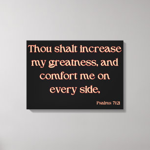 Psalms 71:21 Bibel Verse KJV Mauer Kunst Leinwanddruck