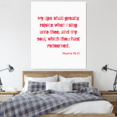 Psalms 71:23 Bibel Verse KJV Mauer Kunst Leinwanddruck (Insitu (Schlafzimmer))