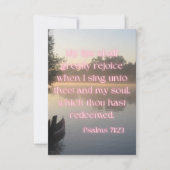 Psalms 71:23 KJV Bible Verse Pic Flachgrüße Karte (Vorderseite)