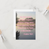 Psalms 71:23 KJV Bible Verse Pic Flachgrüße Karte (Vorderseite/Rückseite Beispiel)