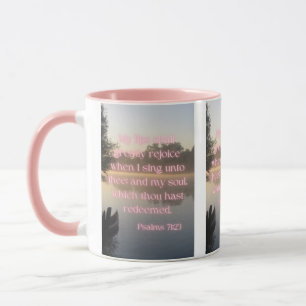 Psalms 71:23 KJV Bible Verse Pic Zwei-Tonen-Tasse Tasse
