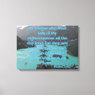 Psalms 71:24 Bibelverse KJV Mauer Kunst Leinwanddruck