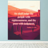 Psalms 72:2 Bibelverse KJV Mauer Kunst Leinwanddruck (Insitu (Holzboden))