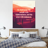 Psalms 72:2 Bibelverse KJV Mauer Kunst Leinwanddruck (Insitu (Schlafzimmer))