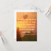 Psalms 72:4 KJV Bible Verse Pic Flat Grußkarte Karte (Vorderseite/Rückseite Beispiel)