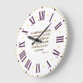 Psalms 72:4 KJV Bible Verse Roman Numeral Große Wanduhr (Winkel)