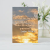 Psalms 72:5 KJV Bible Verse Pic Flat Grußkarte Karte (Stehend Vorderseite)