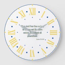 Psalms 72:5 KJV Bible Verse Roman Numeral Große Wanduhr