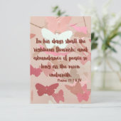 Psalms 72:7 KJV Bible Verse Pic Flat Grußkarte Karte (Stehend Vorderseite)