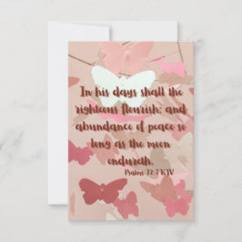 Psalms 72:7 KJV Bible Verse Pic Flat Grußkarte Karte