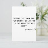 Psalms 82:3 KJV Bible Verse Flat Greeting Card Karte (Stehend Vorderseite)