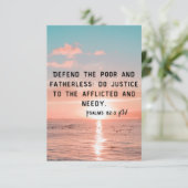 Psalms 82:3 KJV Bible Verse Pic Flachgrüße Karte (Stehend Vorderseite)