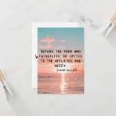 Psalms 82:3 KJV Bible Verse Pic Flachgrüße Karte (Vorderseite/Rückseite Beispiel)