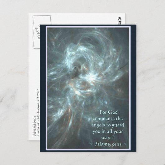 PSALMS 91:11 POSTKARTE (Vorne/Hinten)