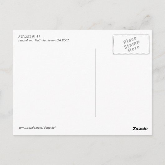 PSALMS 91:11 POSTKARTE (Rückseite)