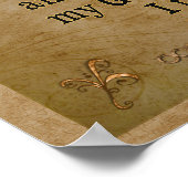 Psalms 91:2 Art Printing — Meine Zuflucht auf mein Poster (Ecke)