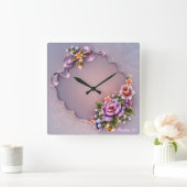 Psalms 91 Square Wall Clock Quadratische Wanduhr (Zuhause)