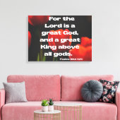 Psalms 95:3 Bibelverse KJV Mauer Kunst Leinwanddruck (Insitu (Wohnzimmer))
