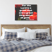 Psalms 95:3 Bibelverse KJV Mauer Kunst Leinwanddruck (Insitu (Schlafzimmer))