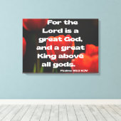 Psalms 95:3 Bibelverse KJV Mauer Kunst Leinwanddruck (Insitu (Holzboden))