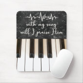 Psalms Bibel Verse mit Piano Keys Mousepad (Mit Mouse)