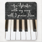 Psalms Bibel Verse mit Piano Keys Mousepad (Vorne)