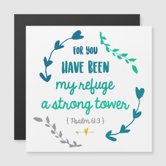 Psalms Bibel Verse Zitat Christlicher Glaubenskrie Magnetkarte (Vorne/Hinten)