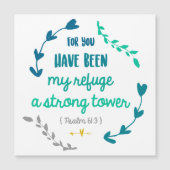 Psalms Bibel Verse Zitat Christlicher Glaubenskrie Magnetkarte (Vorderseite)