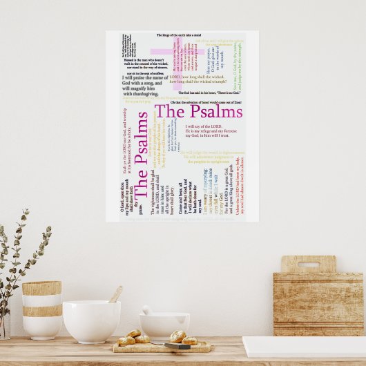 Psalms Bibeltext Poster (Küche)