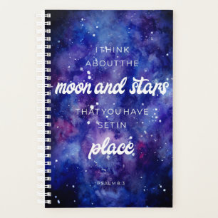 Psalms Bible Verse Faith Aquarell Galaxy Stars Planer