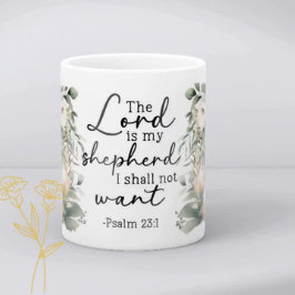 Psalms Bible Verse Floral Coffee Mug Kaffeetasse