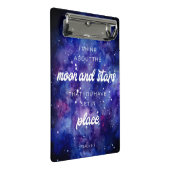 Psalms Bible Verse Galaxy Wasserfarbe Christlich Mini Klemmbrett (Schrägansicht)